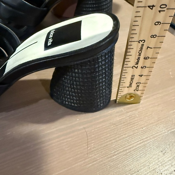 Dolce Vita Pazlee Black Leather Heels size 7.5 - Picture 4 of 7